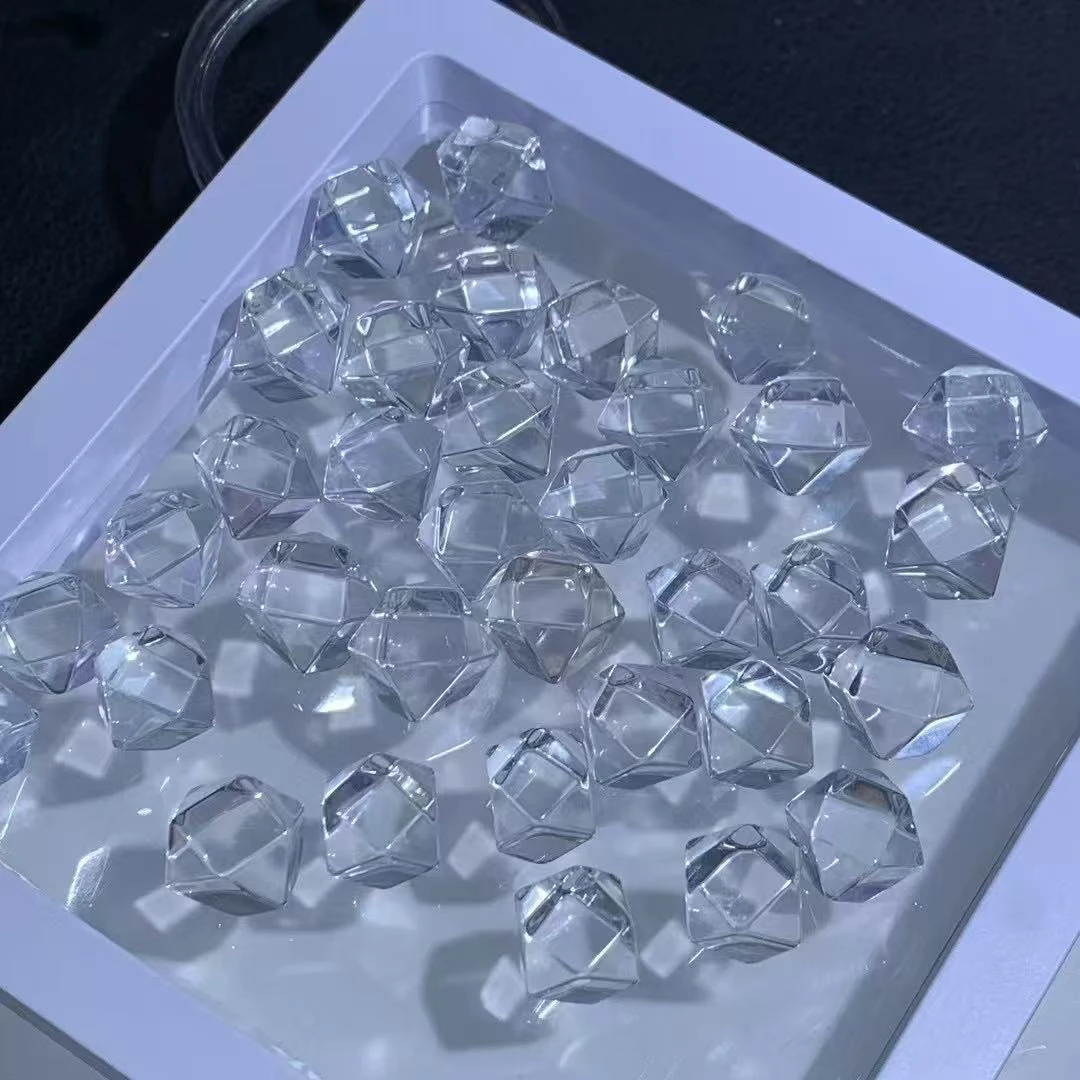 纯天然白水晶八角桶珠配件简约百搭串饰手工diy手链编绳散珠配饰