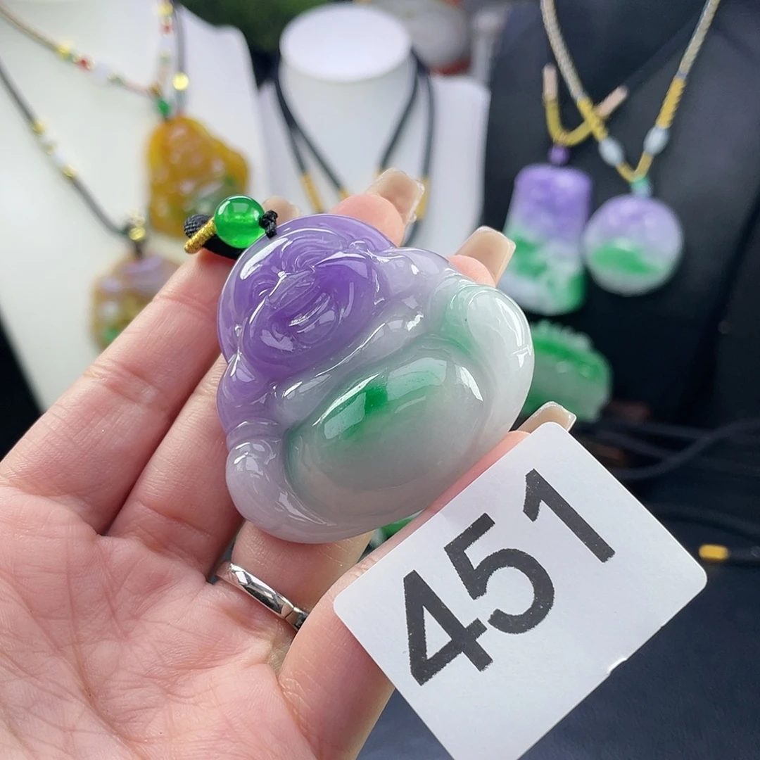 翡翠未镶嵌吊坠(赠链)