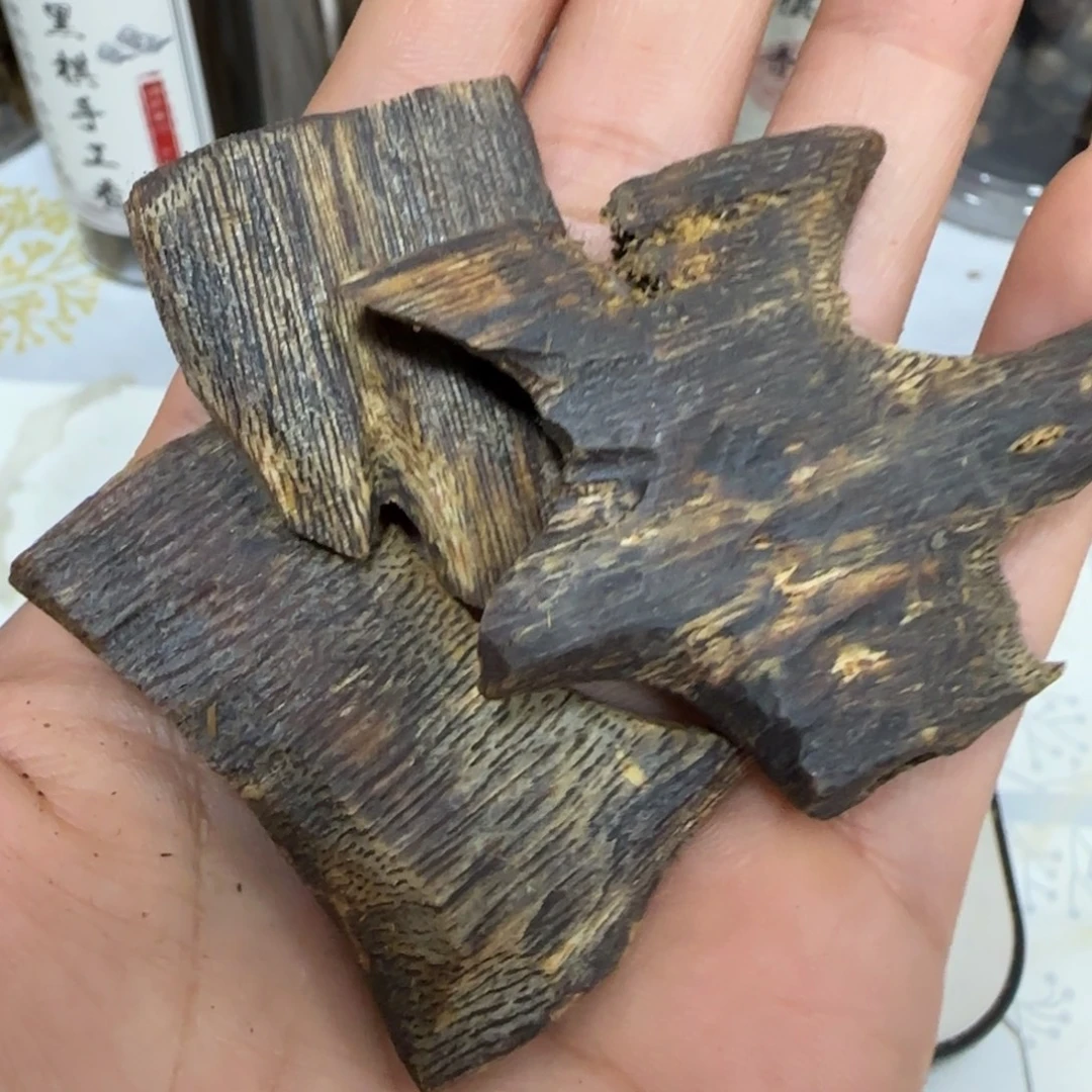 沉香摆件奇楠沉香 陆河漏油块料16