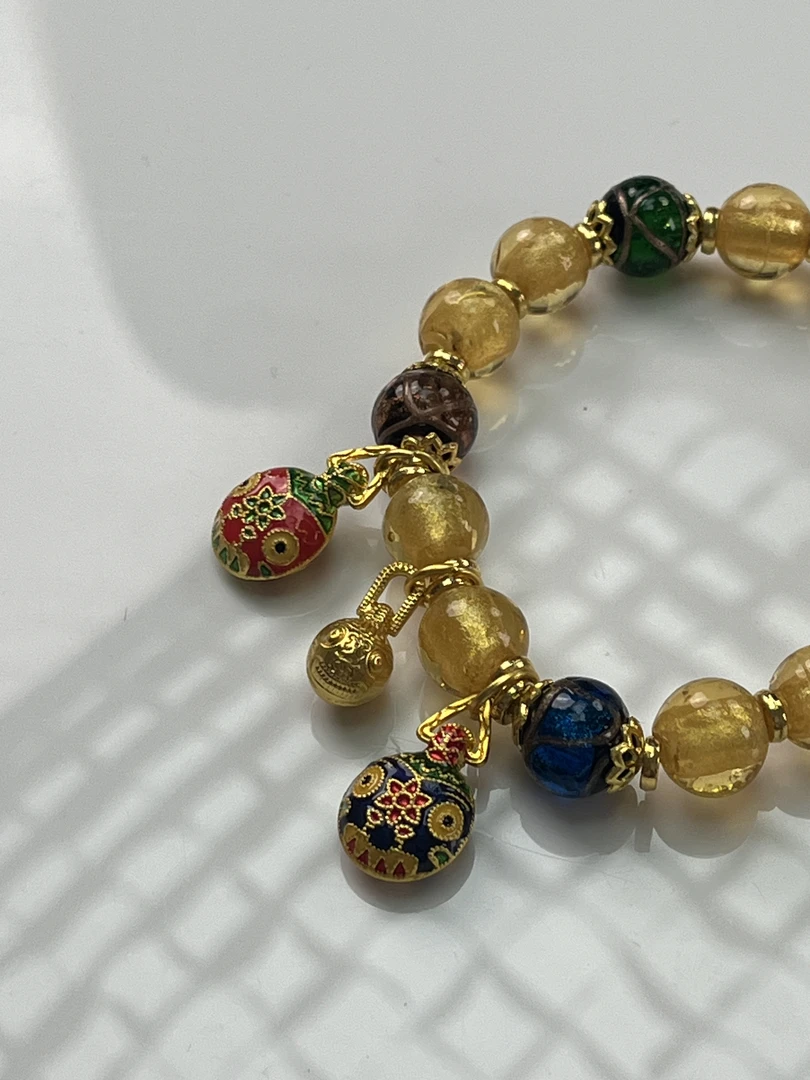 琉璃五路 五彩吞金手串L834(无礼盒 )