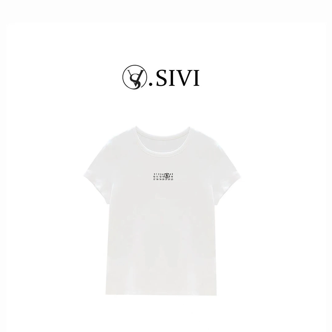 熙薇【环环相扣】2025早秋新款时尚百搭休闲气质T恤上衣H3902