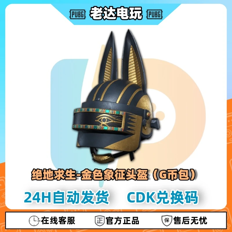 Steam绝地求生PUBG皮肤金色象征头盔CDK兑换码【发510GB包】