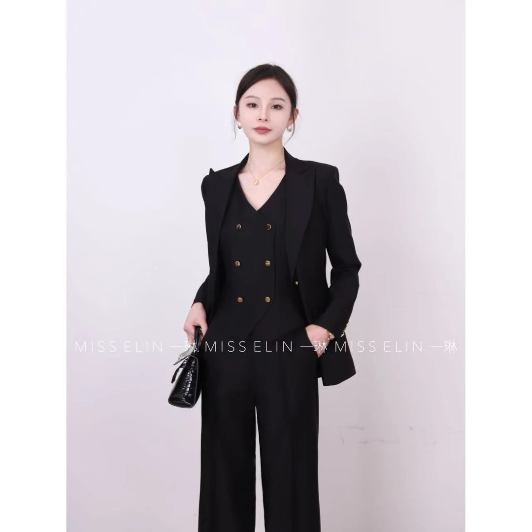 一琳Elin【里约艺术】轻奢手工定制高级感气质西装套装XMZH6324