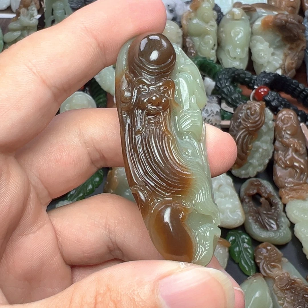 和田玉未镶嵌挂件