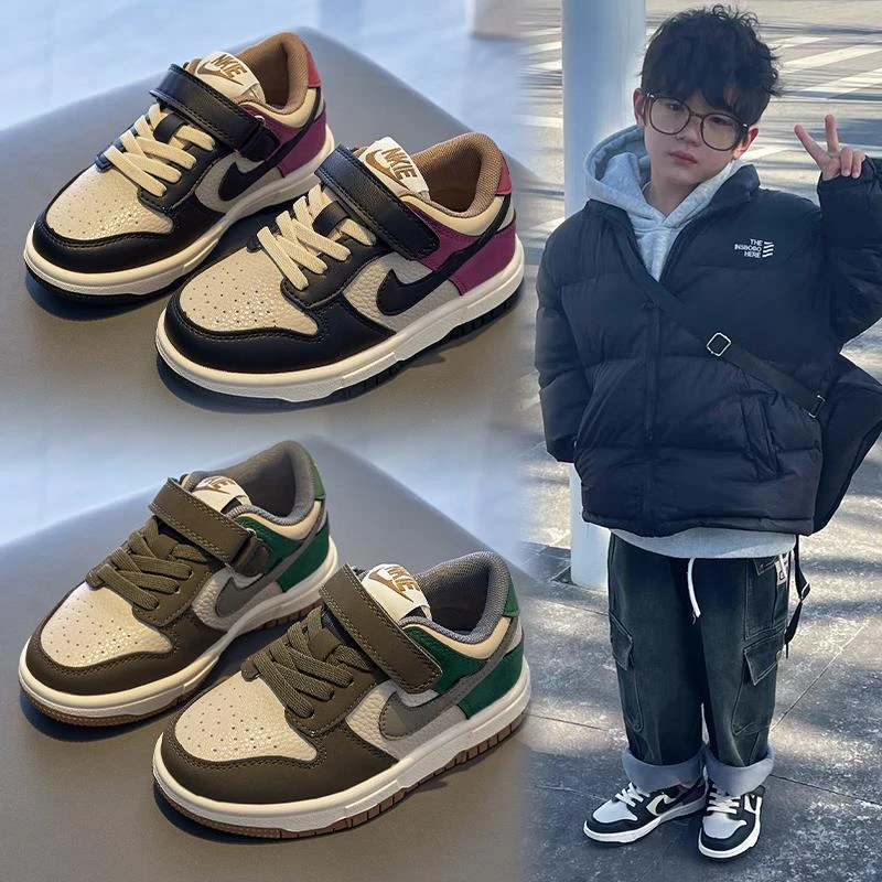 巴拉AJ童鞋2025官网春秋新款男童板鞋低帮女童休闲鞋儿童软底百搭