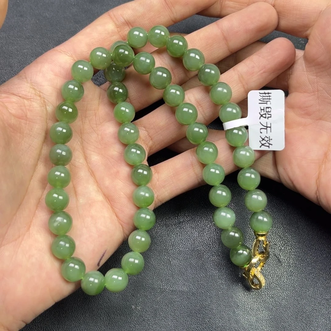 和田玉颈饰未镶嵌多样性俄罗斯碧玉卡10无黑点项链