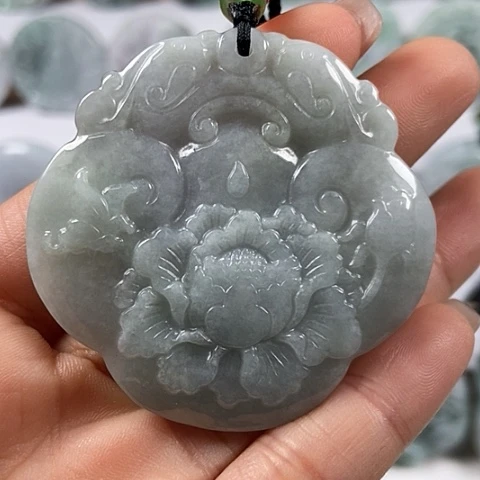 翡翠颈饰未镶嵌花开富贵福利