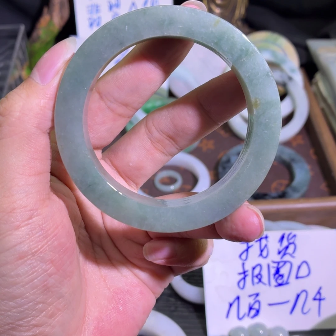 定制翡翠未镶嵌翡翠A货毛胚手镯定制