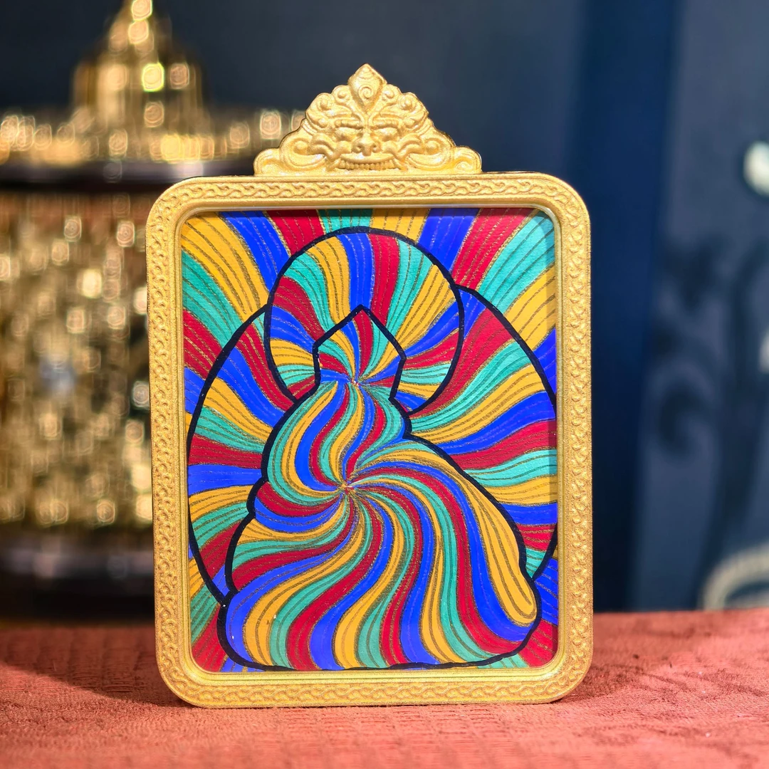 【玄子唐卡】 莲花生虹身图 热贡  纯手绘4*5