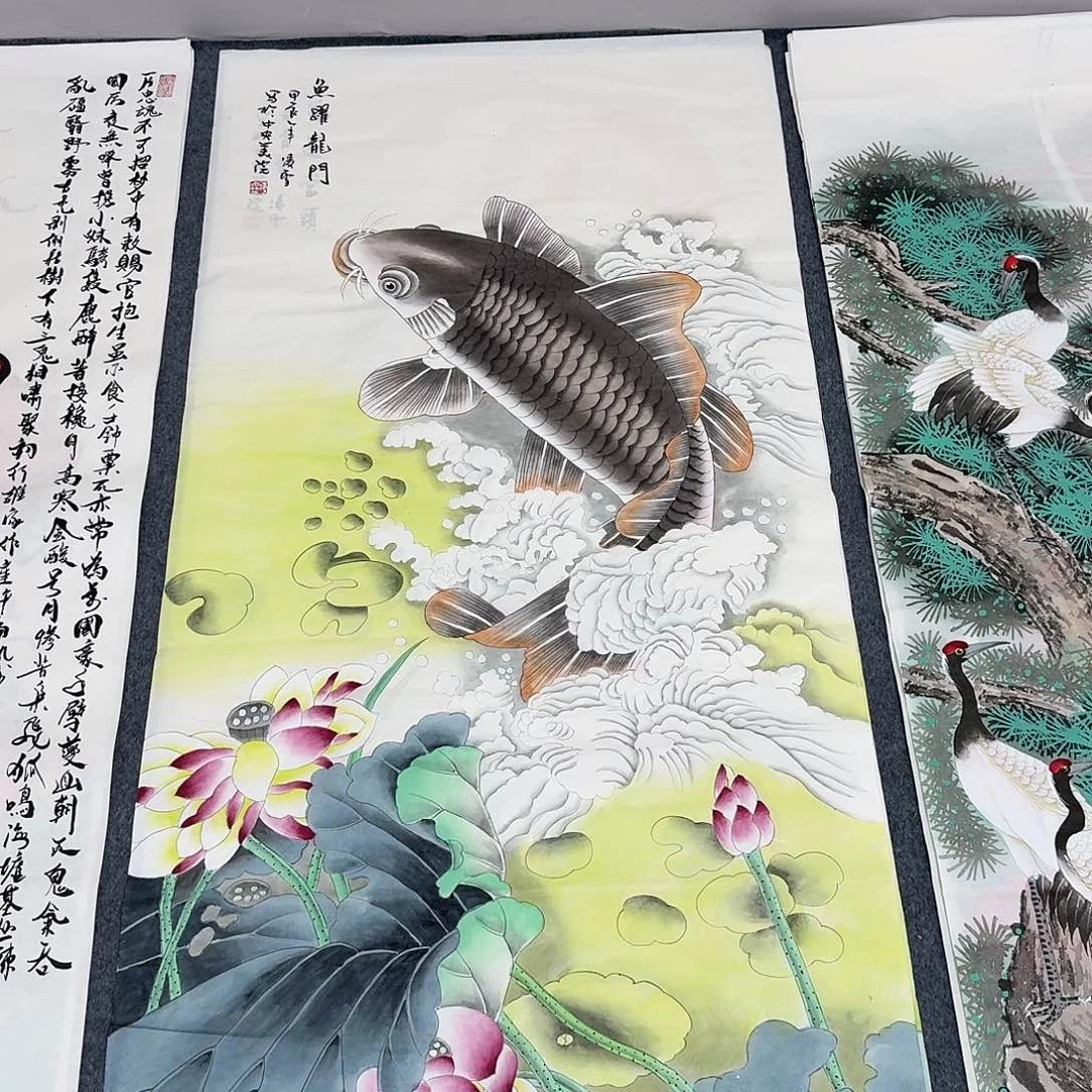国画四尺尺寸70X140纯手绘作品
