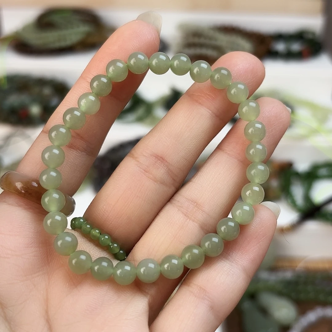 和田玉颈饰未镶嵌6mm晴水单圈