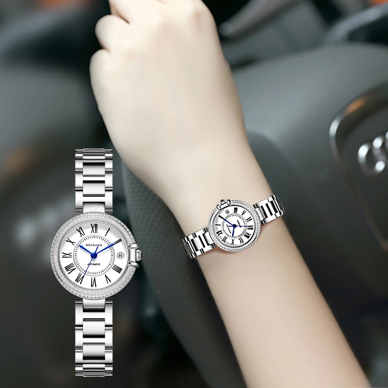 蓝气球手表女款机械表爆款2025新款高颜值时尚气质女士女表小巧