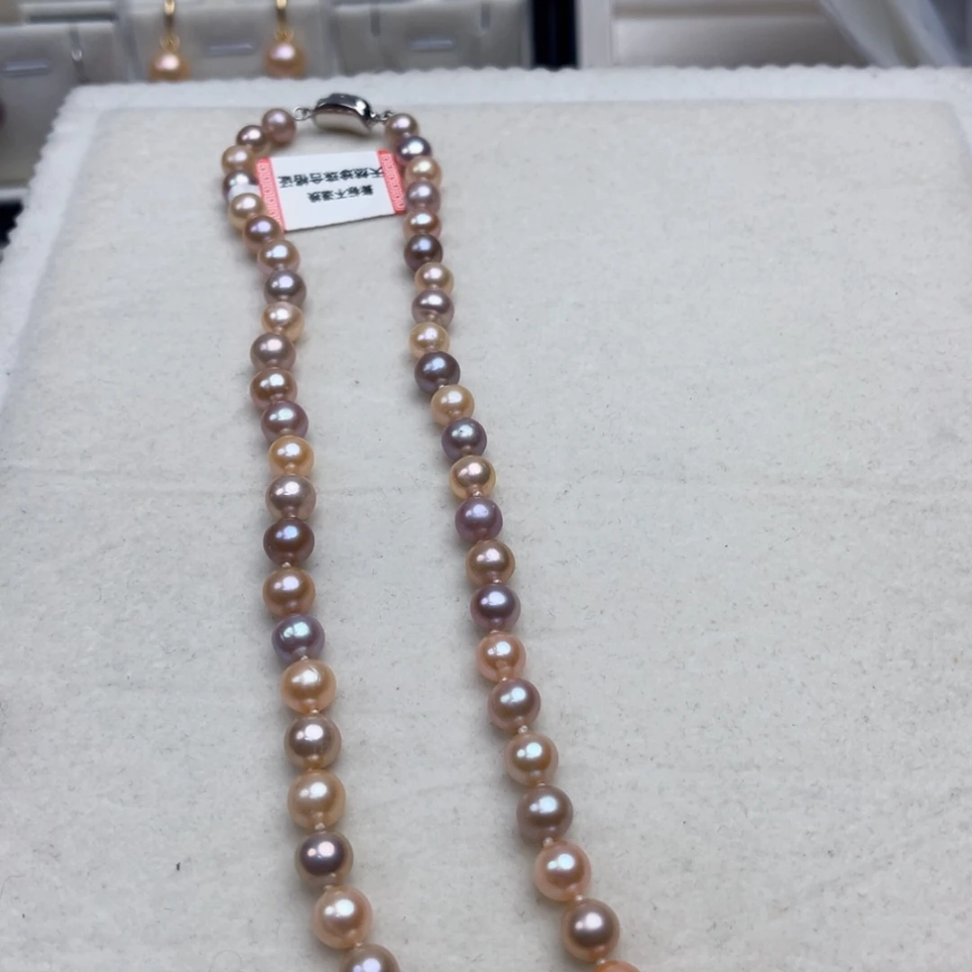 米***儿淡水珍珠颈饰银S925镶嵌