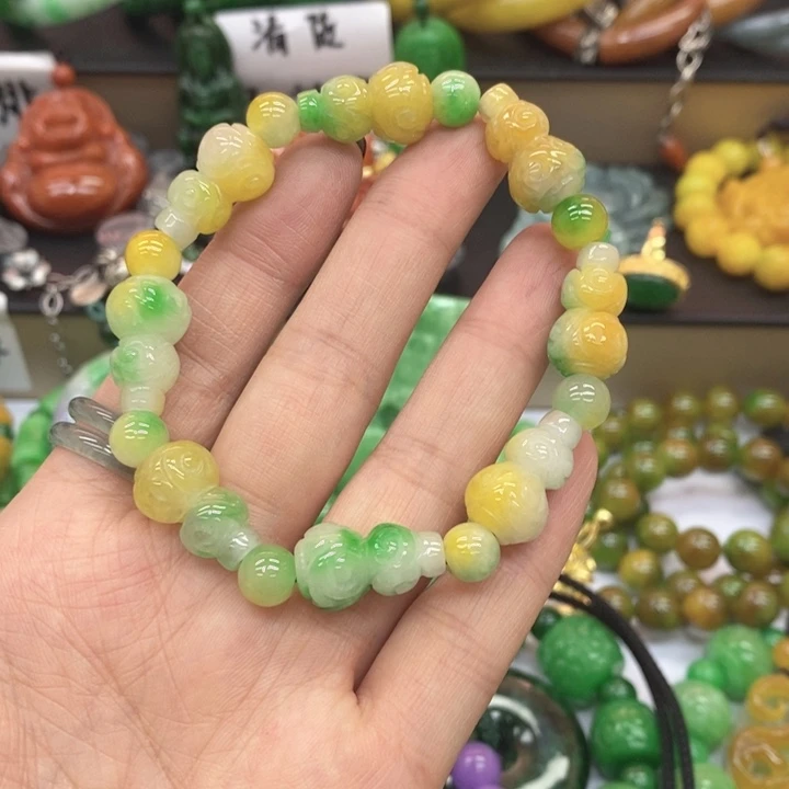 悠***哉翡翠未镶嵌手链手链16