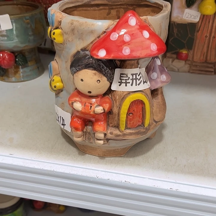 粗陶材质多肉花盆