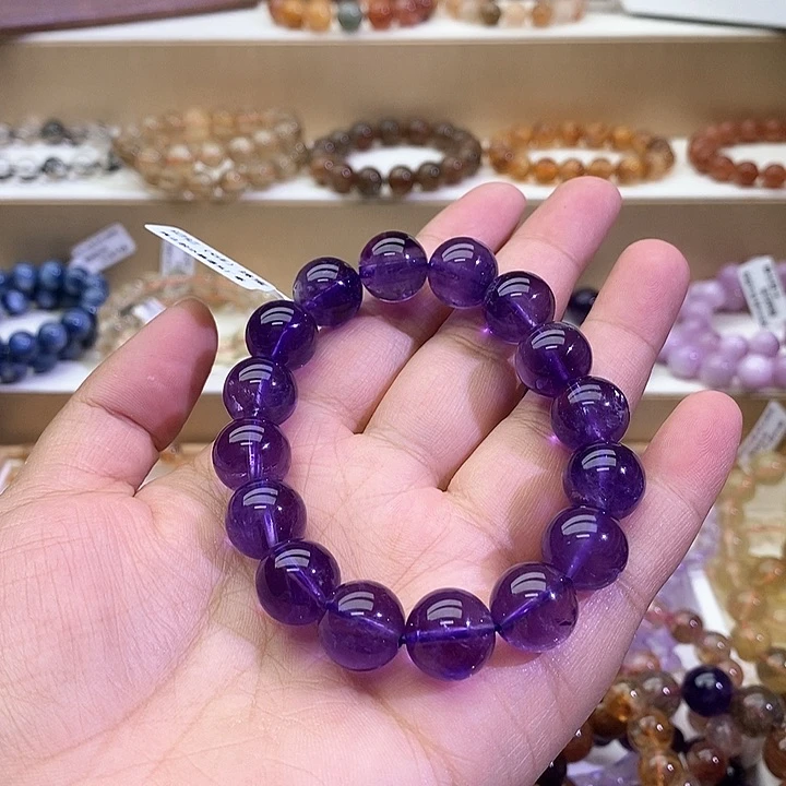 水晶手链未镶嵌用****0毕业级乌拉圭紫水晶13