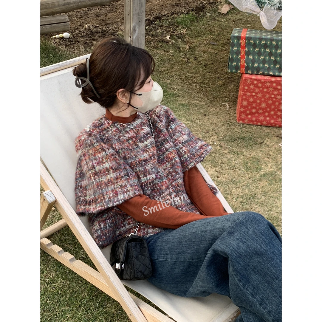 【SmileYan】（私有浪漫）NO退NO换韩气质款小香风半袖上衣小衫连衣裙