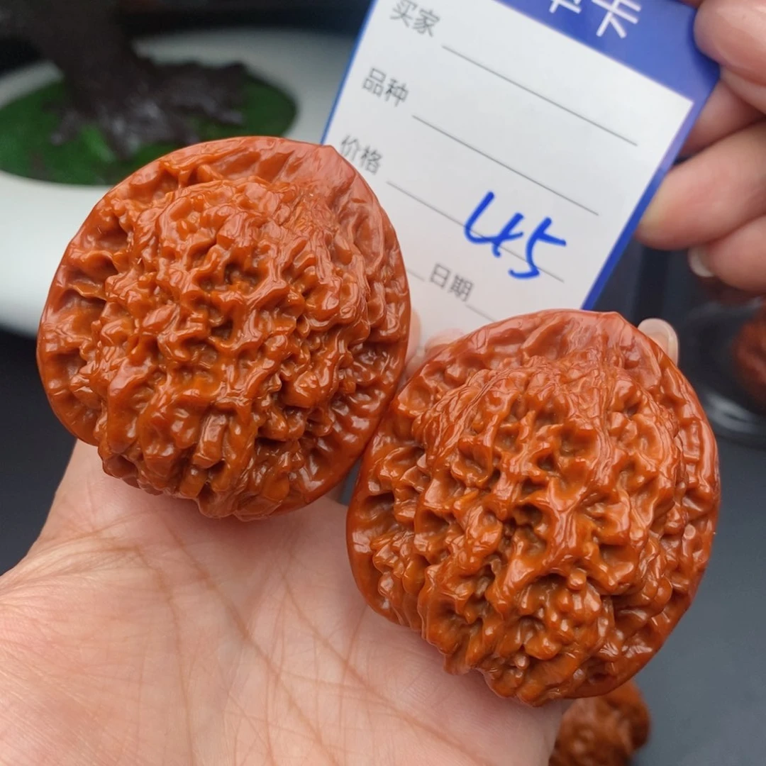 文玩核桃把件46官帽45
