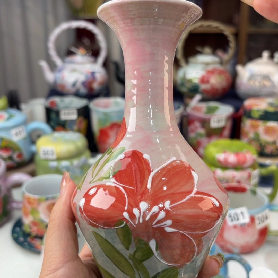 瓷片景德镇手绘高温釉下彩陶瓷茶具
