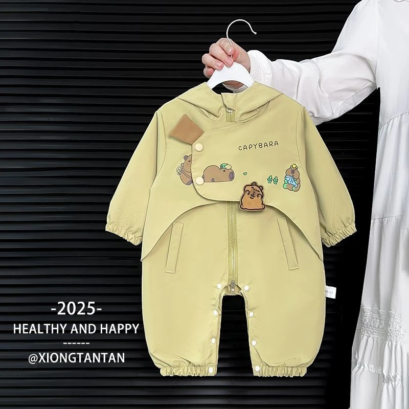 宝宝秋装可爱连体衣洋气冲锋衣婴儿衣服春秋新款超萌秋季外出哈衣