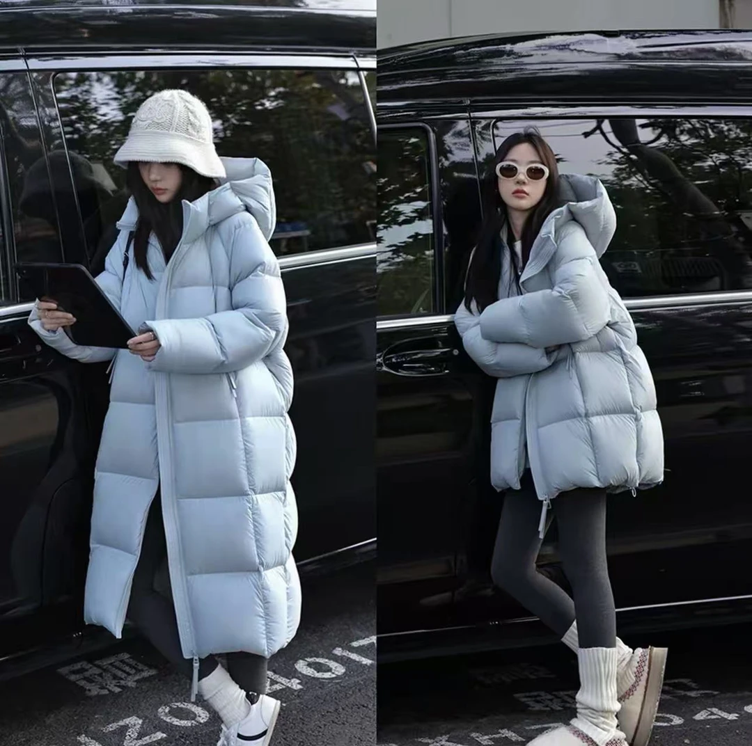 贝贝款超轻云朵泡芙高端连帽长款超好看面包冬季保暖秋冬棉服外套