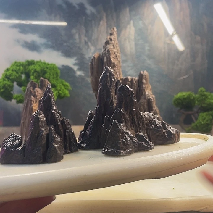 石材盆景鱼缸造景使用