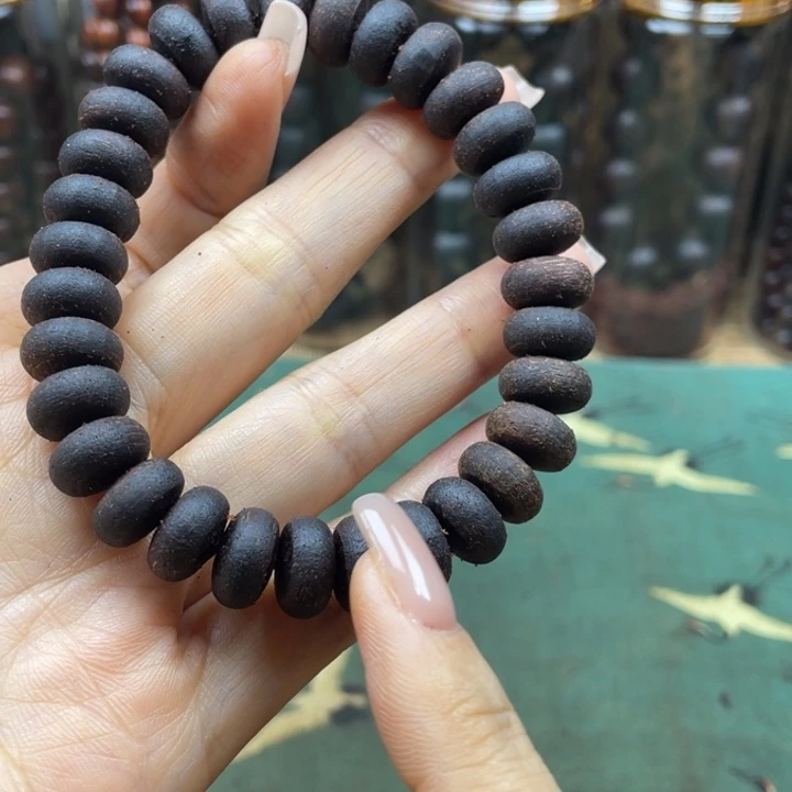 降真香手串/手链海南小叶绿油1.2算盘珠单圈