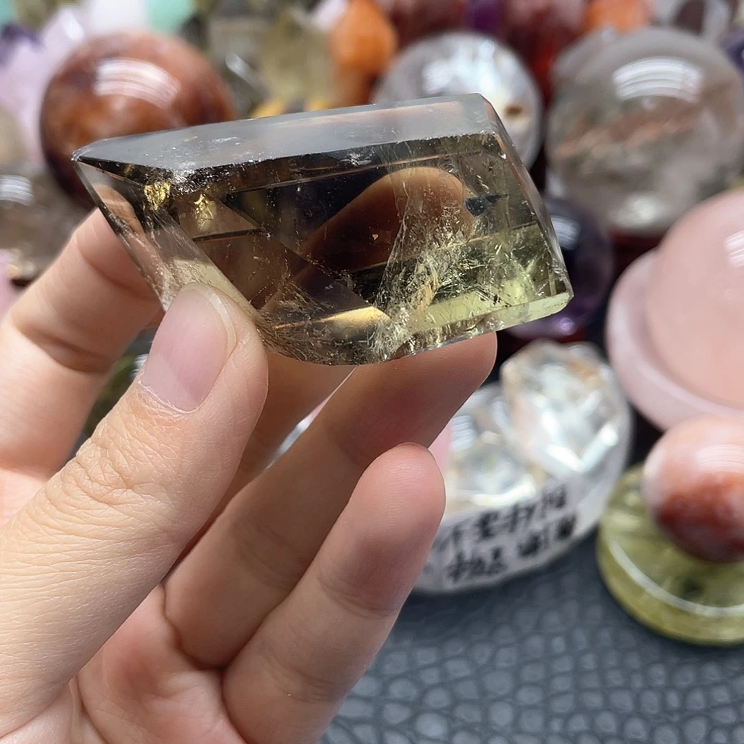 未镶嵌发晶珠宝半成品71黄随行