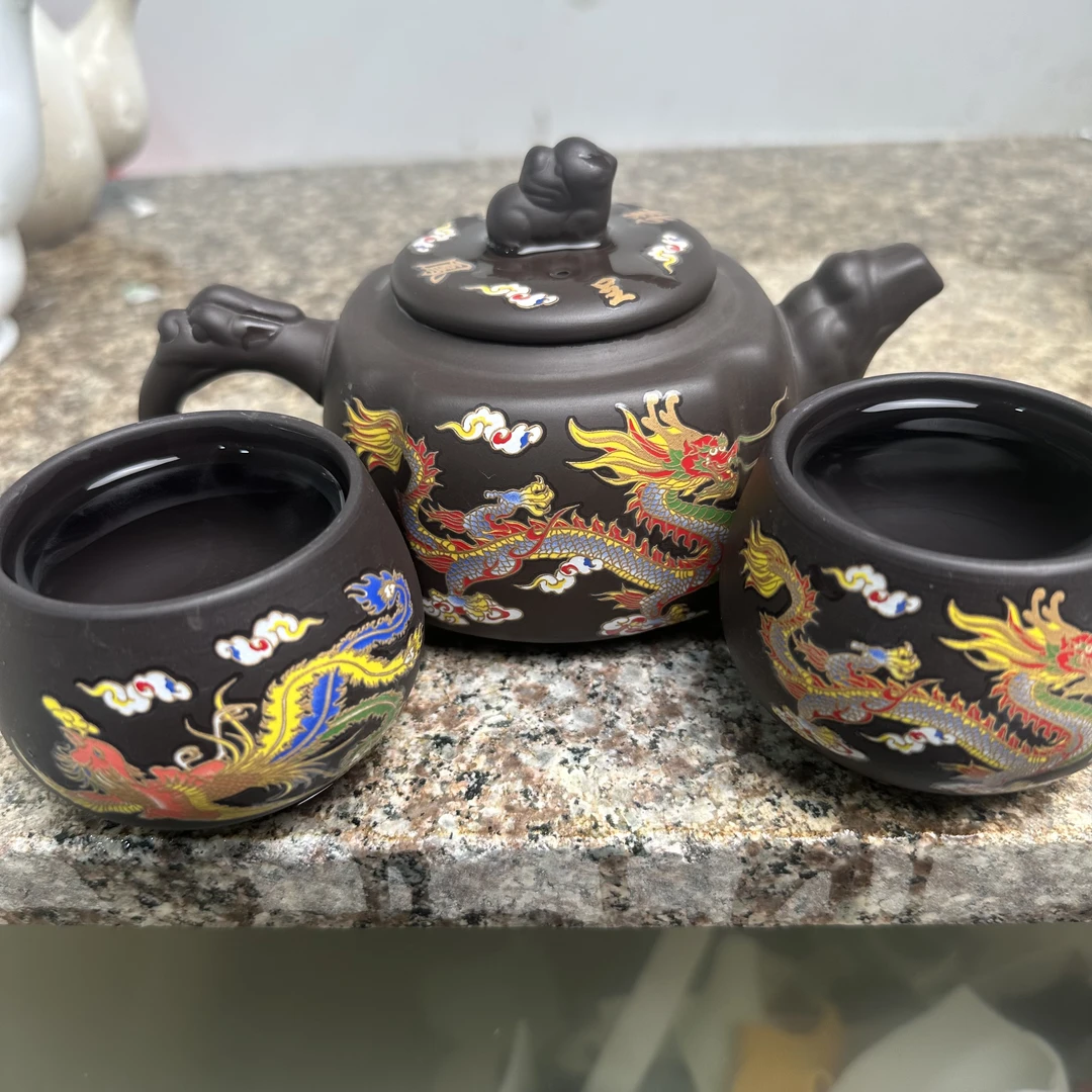 《闪购链接》四方龙凤壶一壶两杯