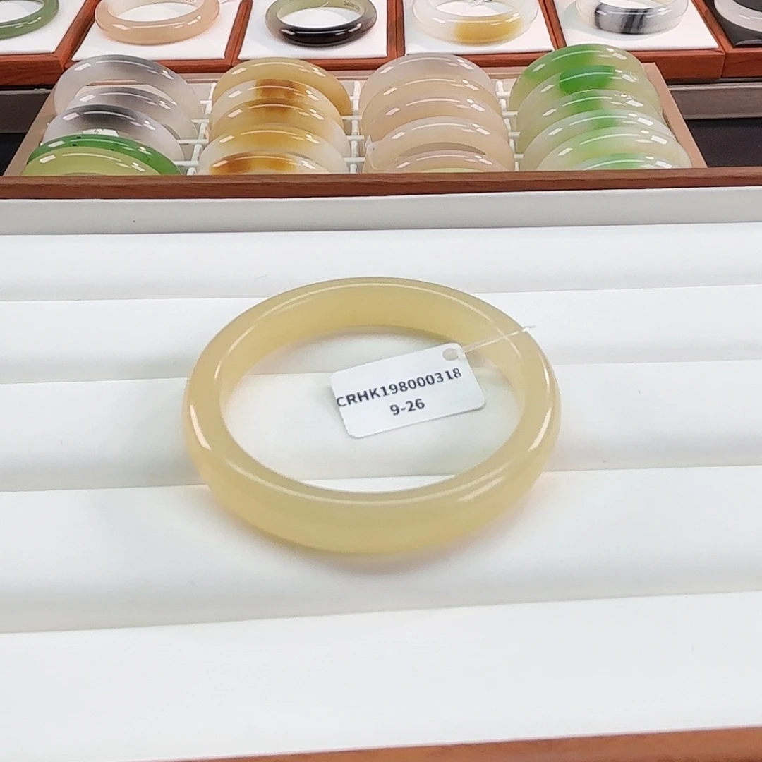 和田玉未镶嵌手镯50蜂蜜糖