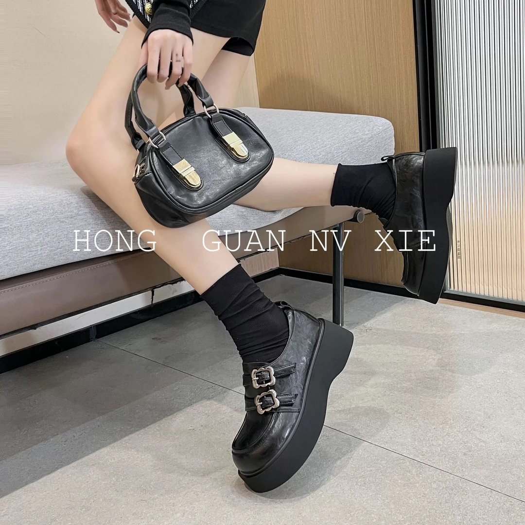 2025年春款 | 红冠软底皮鞋乐福鞋增高鞋百搭通勤鞋512