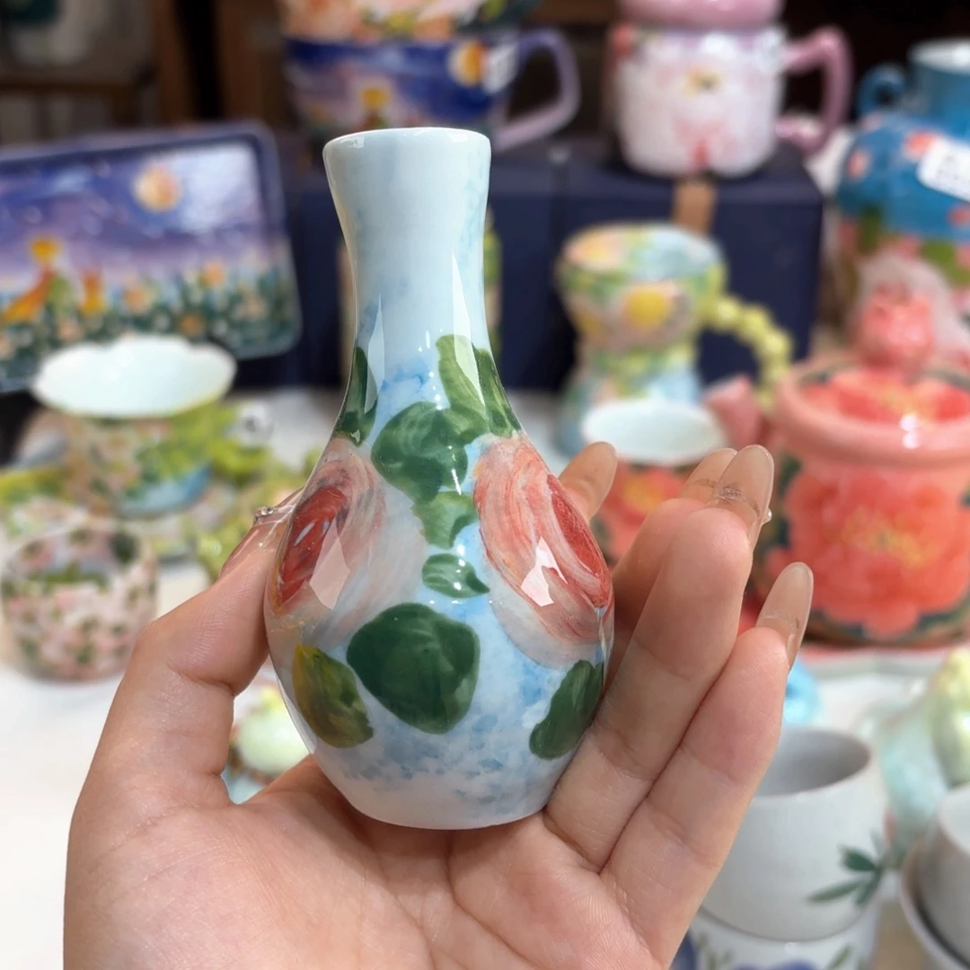 景德镇手绘高温釉下彩陶瓷茶具