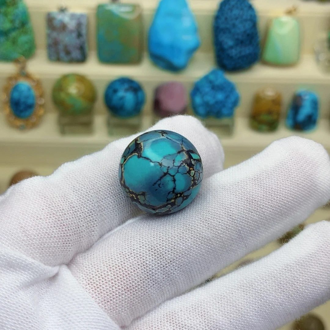 绿松石未镶嵌圆珠18.2