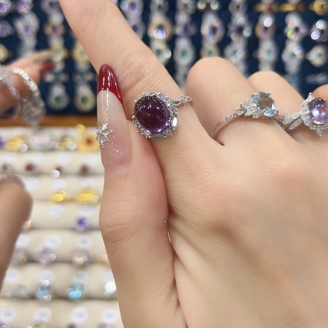 紫晶女款银S925镶嵌?戒指13