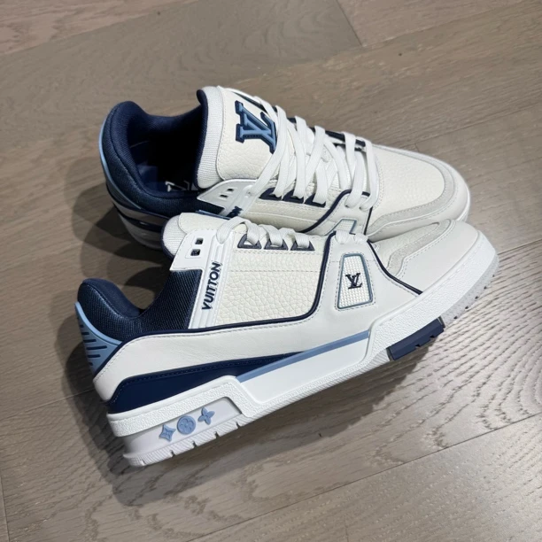 未使用 LouisVuitton/路易威登 25新款 Trainer 白蓝色水泥板鞋