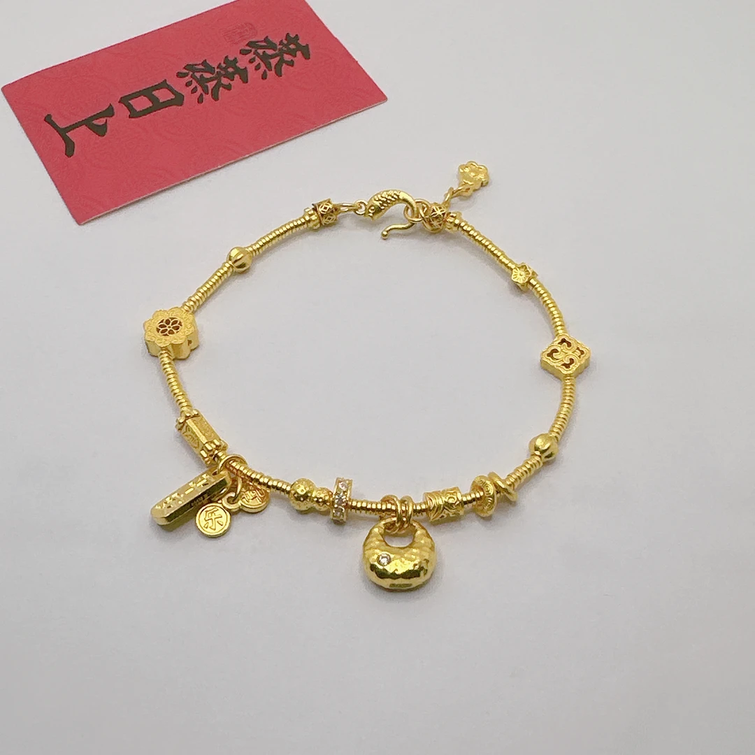 水贝茂 足金999黄金投资金 16手围  14.66克