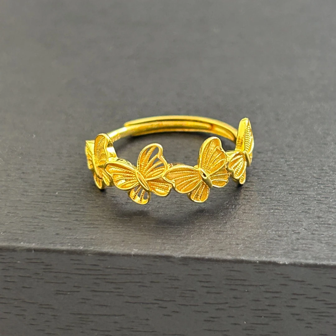 925银戒指 【MZ】925银花丝蝴蝶戒指YJZ263