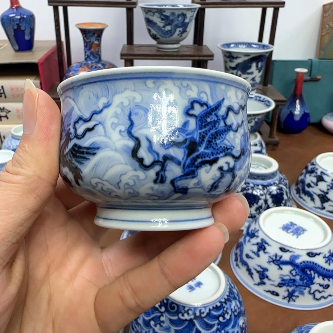 用***3摆件景德镇陶瓷手工艺陶瓷杯11111