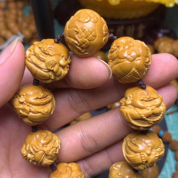 橄榄核手串/手链瑞兽弥勒