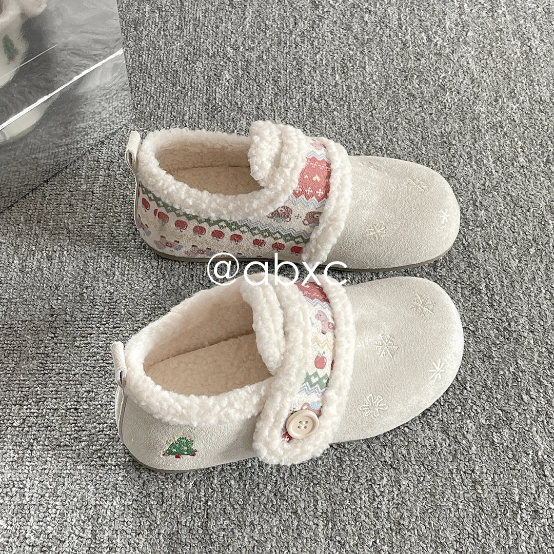 一脚蹬全包勃肯鞋女款爆款2025新款加绒保暖休闲鞋毛毛可爱二棉鞋
