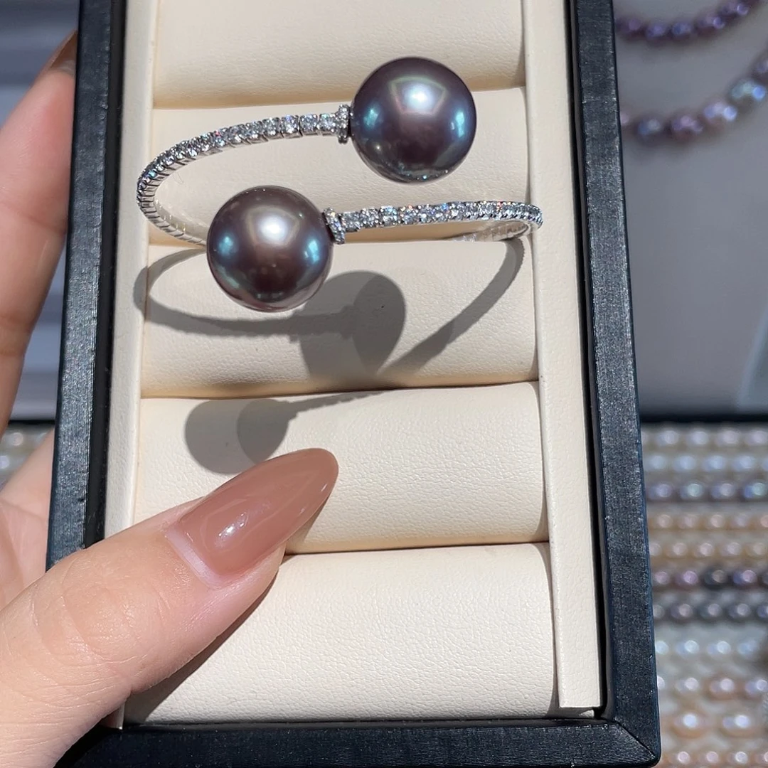 银S925镶嵌颈饰淡水珍珠