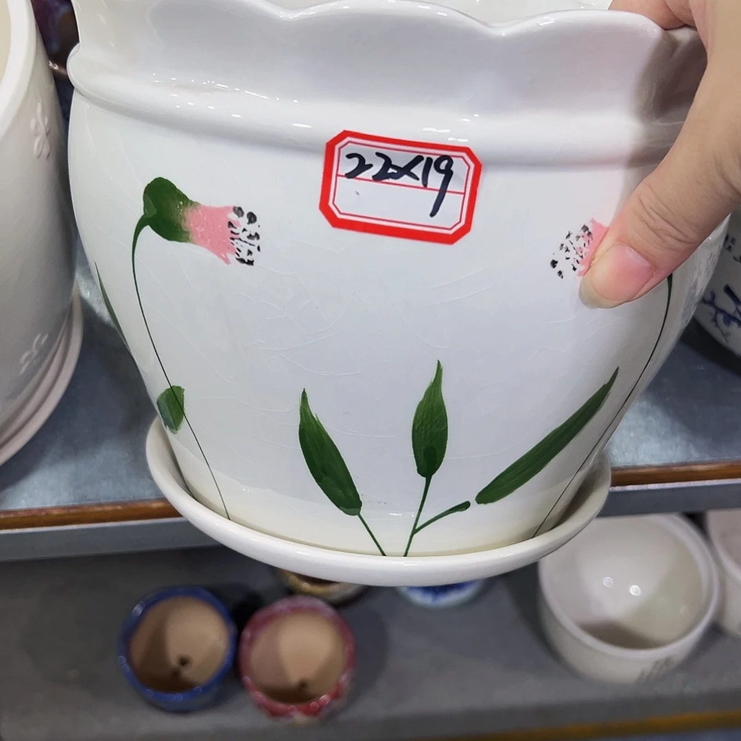 外贸尾单陶瓷花盆凑10米包邮