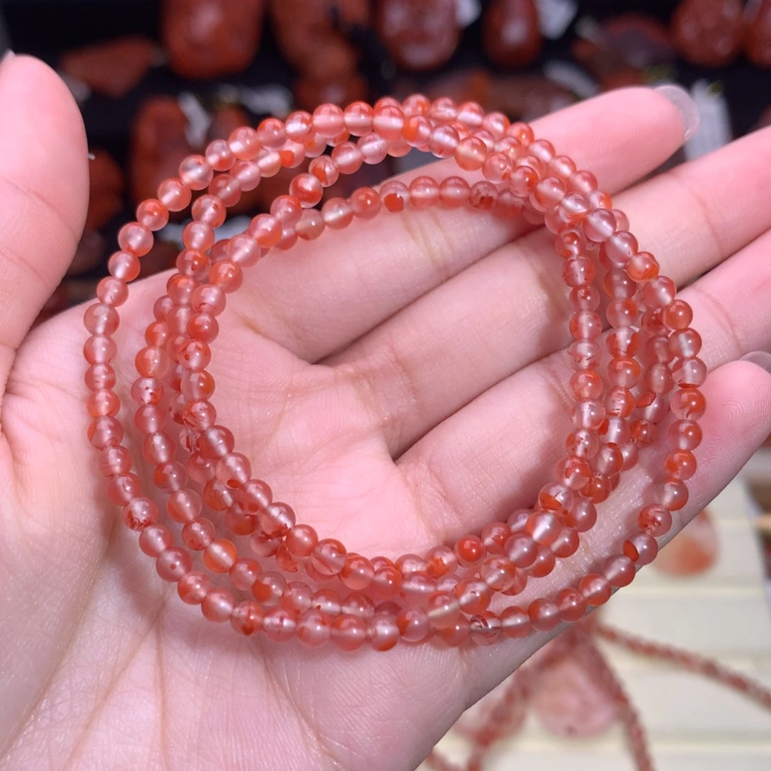 澄***r南红玛瑙未镶嵌珠宝半成品小米珠