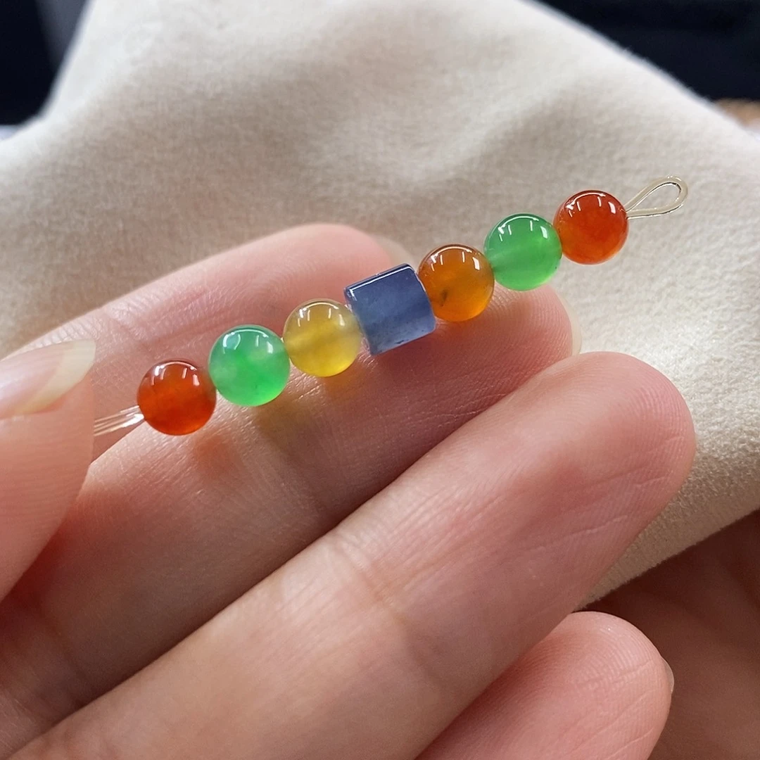 散珠翡翠高冰彩虹珠珠
