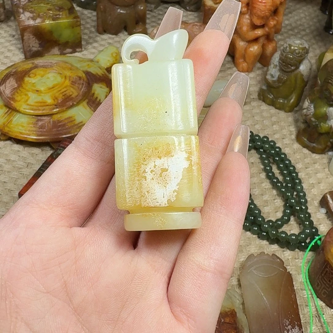 白玉菩提吊坠挂件