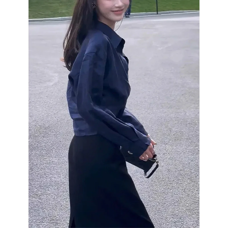 早春季港风高级感茶系衬衫外套套装JYFSMX240 307500