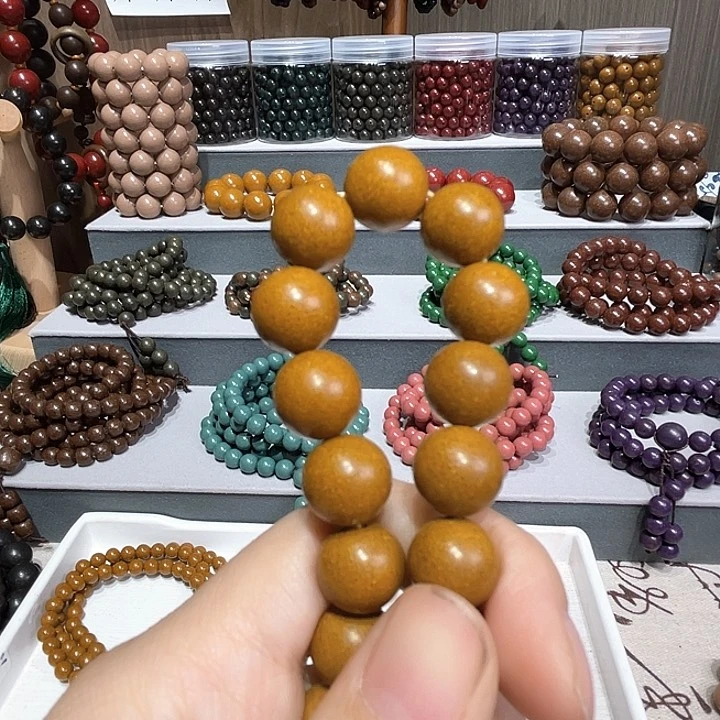 泥塑栀子花1.0单圈合香珠