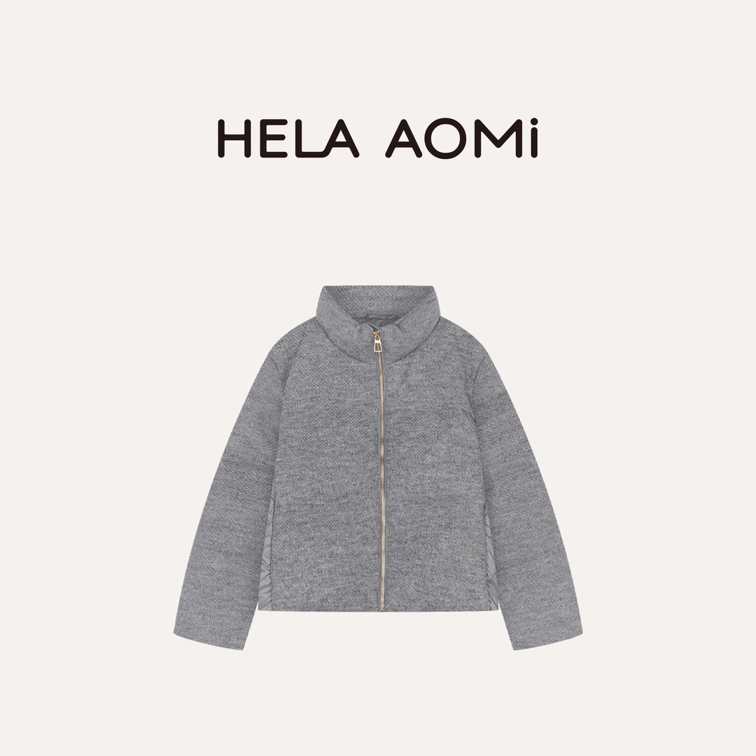 HELA AOMI “蒙家鹅绒”90鹅绒美式短款立领面包羽绒服CY5DC64455