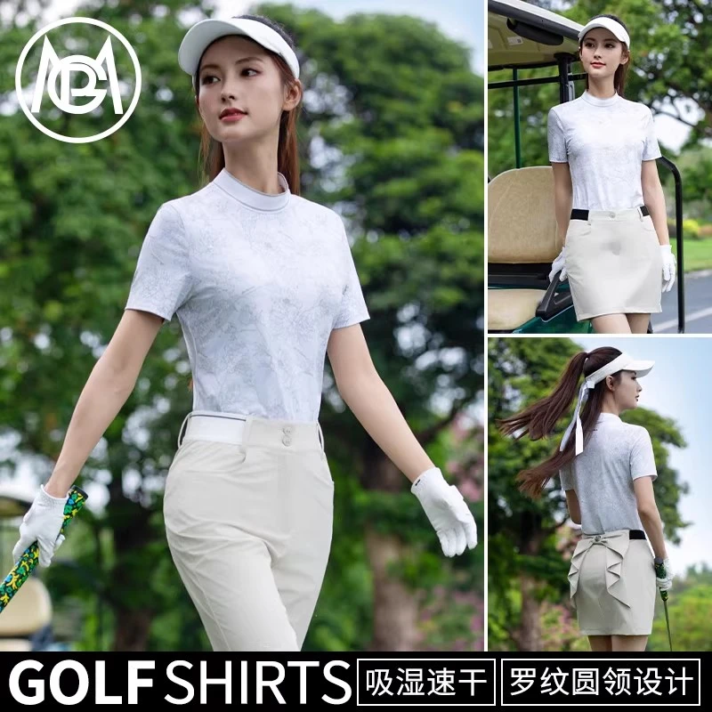 2026夏季 高尔夫女装上衣女短袖T恤网球polo服装女士运动衣服套装