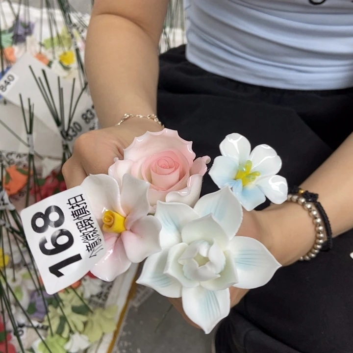 杯手工制作陶瓷花